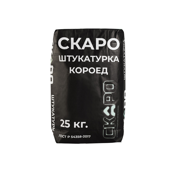 Декоративная штукатурка на цементной основе фактура типа «Короед»